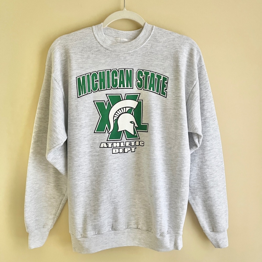 Vintage Michigan State University Sweatshirt Women's Small Spartans 90s Retro